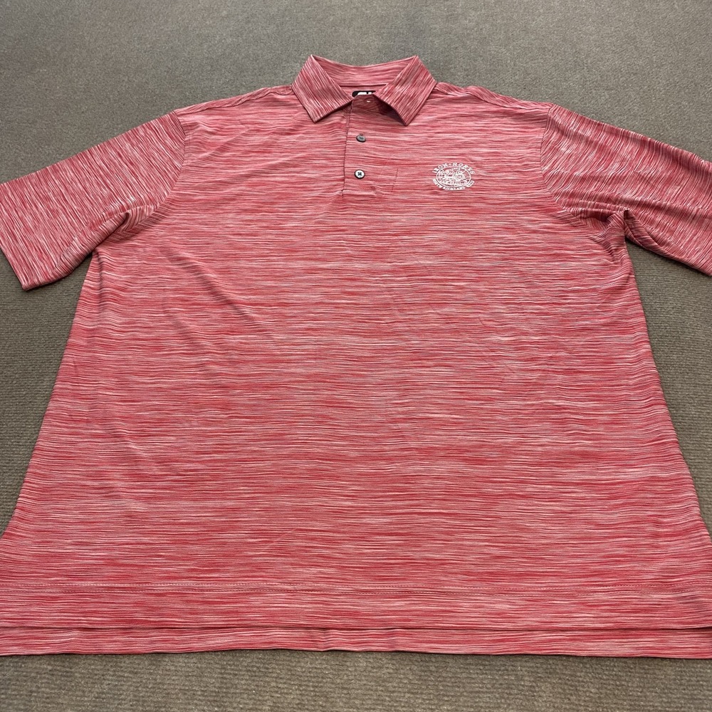 Footjoy Polo Shirt Mens Xl Red Iron Horse North Richland Hills Golf Tga League
